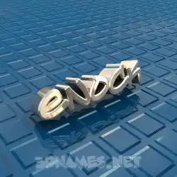 enock in Blue Bling style - 3D name wallpaper