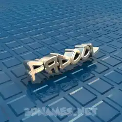 fadool in Blue Bling style - 3D name wallpaper