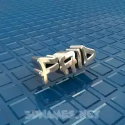 faid in Blue Bling style - 3D name wallpaper