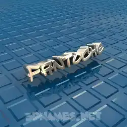 fantoche in Blue Bling style - 3D name wallpaper