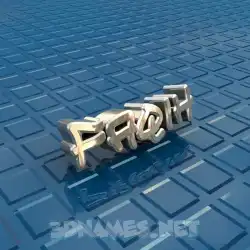 faqih in Blue Bling style - 3D name wallpaper