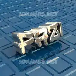 fazi in Blue Bling style - 3D name wallpaper