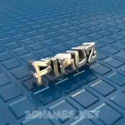 firuz in Blue Bling style - 3D name wallpaper