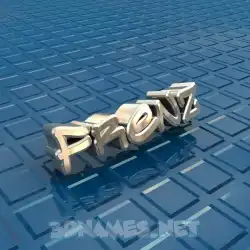 frenz in Blue Bling style - 3D name wallpaper