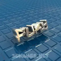 fury in Blue Bling style - 3D name wallpaper
