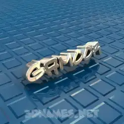 gamoor in Blue Bling style - 3D name wallpaper