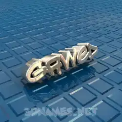 gawed in Blue Bling style - 3D name wallpaper