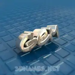 gem in Blue Bling style - 3D name wallpaper