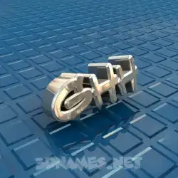 ghh in Blue Bling style - 3D name wallpaper