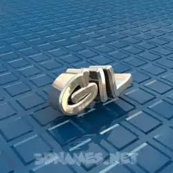 gil in Blue Bling style - 3D name wallpaper