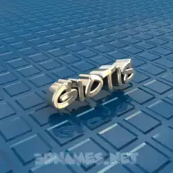 giotis in Blue Bling style - 3D name wallpaper