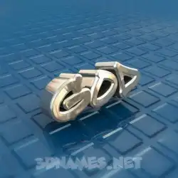 god in Blue Bling style - 3D name wallpaper