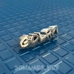 golapi in Blue Bling style - 3D name wallpaper