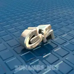 gr in Blue Bling style - 3D name wallpaper