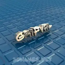 grifval in Blue Bling style - 3D name wallpaper
