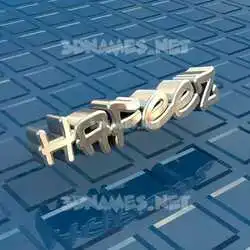 hafeez in Blue Bling style - 3D name wallpaper