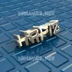 hafiz in Blue Bling style - 3D name wallpaper