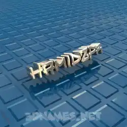 hamidzfr in Blue Bling style - 3D name wallpaper