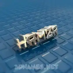hamza in Blue Bling style - 3D name wallpaper