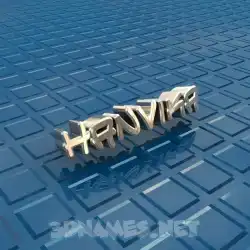 hanvika in Blue Bling style - 3D name wallpaper