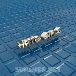hate girls in Blue Bling style - 3D name wallpaper
