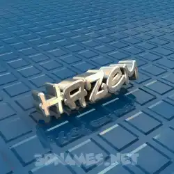 hazem in Blue Bling style - 3D name wallpaper