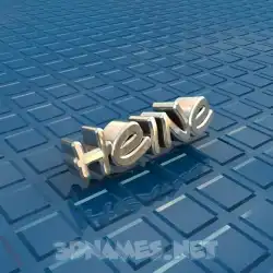heine in Blue Bling style - 3D name wallpaper