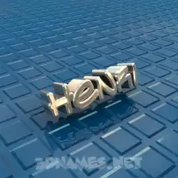 henri in Blue Bling style - 3D name wallpaper