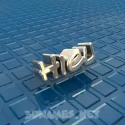 hieu in Blue Bling style - 3D name wallpaper