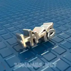 hks in Blue Bling style - 3D name wallpaper