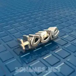 hobie in Blue Bling style - 3D name wallpaper