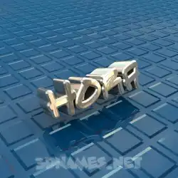 hora in Blue Bling style - 3D name wallpaper