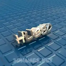 hueso in Blue Bling style - 3D name wallpaper