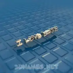 i love danny in Blue Bling style - 3D name wallpaper