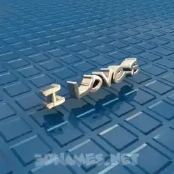 i love s in Blue Bling style - 3D name wallpaper