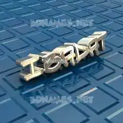 ibadat in Blue Bling style - 3D name wallpaper