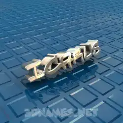 icarus in Blue Bling style - 3D name wallpaper