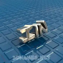 iin in Blue Bling style - 3D name wallpaper