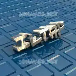 iltaf in Blue Bling style - 3D name wallpaper