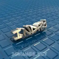 inday in Blue Bling style - 3D name wallpaper
