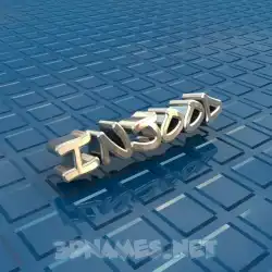 injood in Blue Bling style - 3D name wallpaper