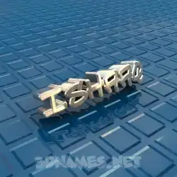 ishaaq in Blue Bling style - 3D name wallpaper