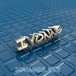 ivonne in Blue Bling style - 3D name wallpaper