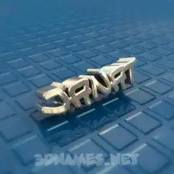 janat in Blue Bling style - 3D name wallpaper