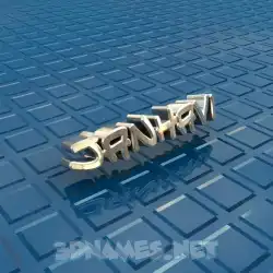 janhavi in Blue Bling style - 3D name wallpaper