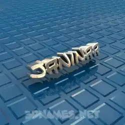 janinaa in Blue Bling style - 3D name wallpaper