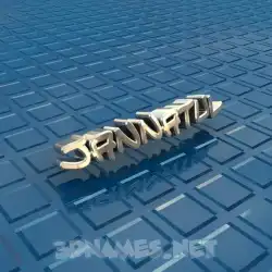 jannatul in Blue Bling style - 3D name wallpaper