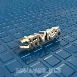 javier in Blue Bling style - 3D name wallpaper