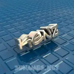 kenz in Blue Bling style - 3D name wallpaper