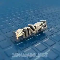 kinky in Blue Bling style - 3D name wallpaper